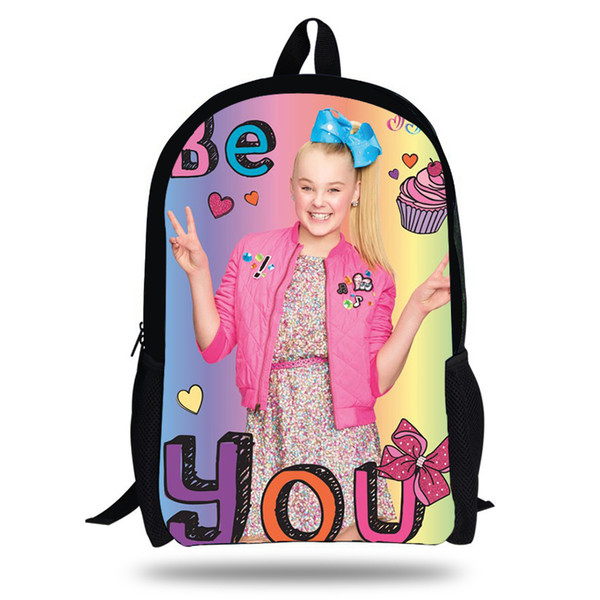 2018 Newest JOJO Siwa Printing Children School Bags Boys Teenage Girls character Superstar Colorful Daily Casual Backpacks