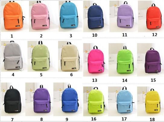 18 Styles Classic Unisex School Bags Backpacks For Teenager Candy Color Pretty Backpacks Students Shoulder Bags Multicolor Cheap Fine