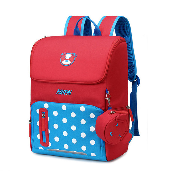 School Bag for Teenage Girls Boys Waterproof Backpack for Children Cute Bear Polyester Orthopedic School Backpack Schoolbag Kids