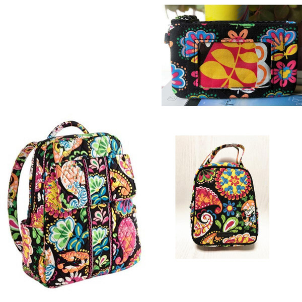 set of 3 cartoon Small backpack schoolbag +zip cards+lunch bag New with tags