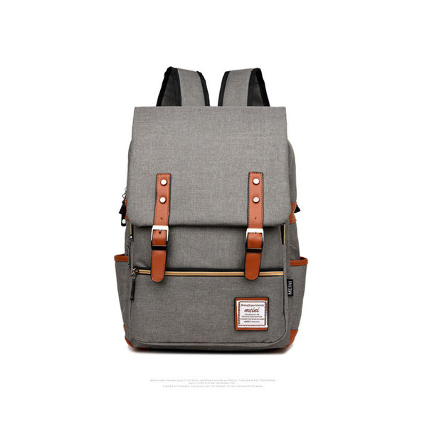 New personality retro men and women outdoor canvas large travel sports designer backpacks for men fashion shoulder bag wholesale