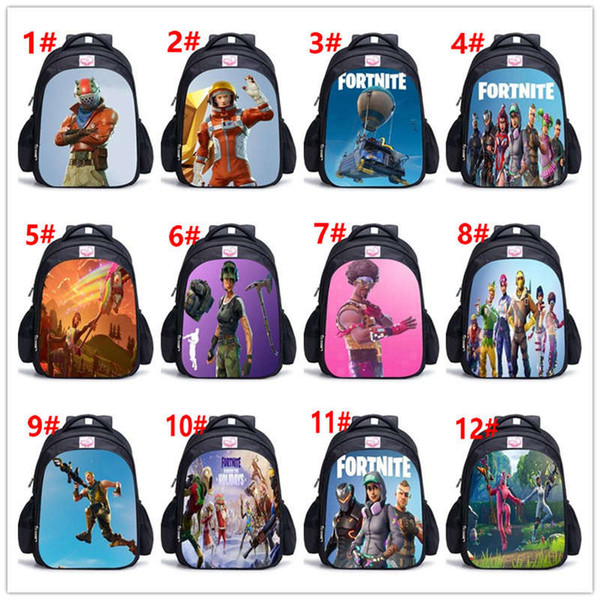 25 Design Fortnite Cartoon Student School Bag Oxford Cloth Backpacks Game Fortnite Print Shoulder Bags 10pcs