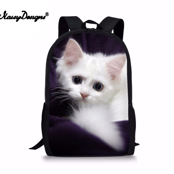 Kawaii Siamese Cat 3D Printing Backpack Kids Boys Girls Shoulder Backpacks Ladies Lovely String Bag Teens Mini Back Pack