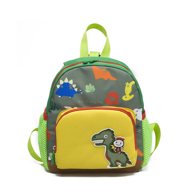 Toddler Kids cartoon dinosaur Backpack,Baby Boys Girls Toddler Pre School canvas Bag with Safety Harness