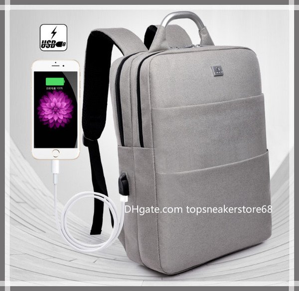 Business classic casual computer backpack men and women fashion trend Korean student bag travel simple business backpack