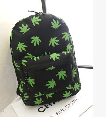 Casual Women's Backpacks Maple leaf Canvas Backpacks Character Polyester Girl Lady Student School Travel Nylon bags