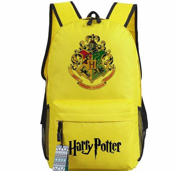 Harry Potter Backpack Hogwarts Houses Printed Oxford Sport Laptop Backpack School Bags Gryffindor Lytherin Hufflepuff and Ravenclaw