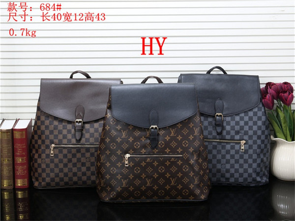 2019 New Fashion Men's Backpack High Quality Leather Neutral Travel Bag Hy460685 Men's Shoulder Bag