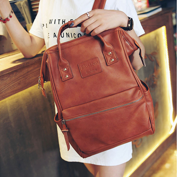 New Arrival school bag Fashion PU leather Bags Hot Punk style Men Backpack designer travel bag PU Leather computer Bags