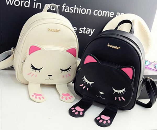 2019 new cat backpack shoulder bag college wild casual student bag cartoon travel backpack duguang8452