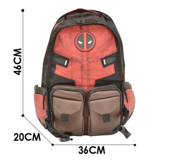 Fashion Deadpool Style Backpack Large-capacity Wild Printing Campus Junior High School Student Bag high quality double shoulder bags