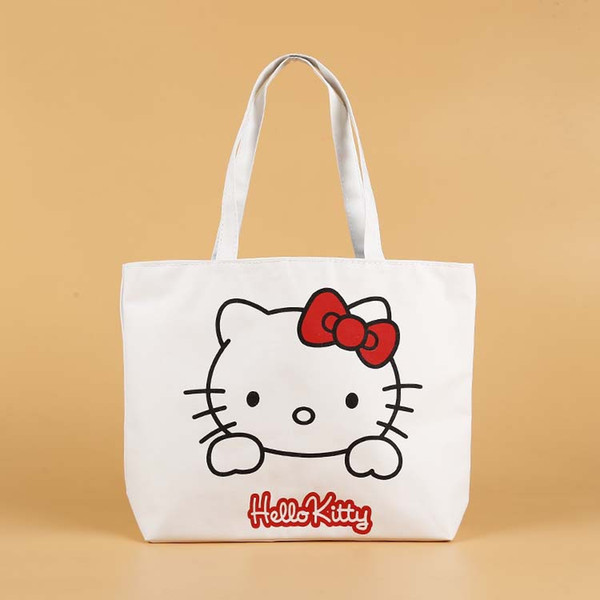 Cute hello kitty Shopping Bags Reusable Tote Women's Grocery Supermarket tote Wholesale Bulk Lots Accessories Supplies