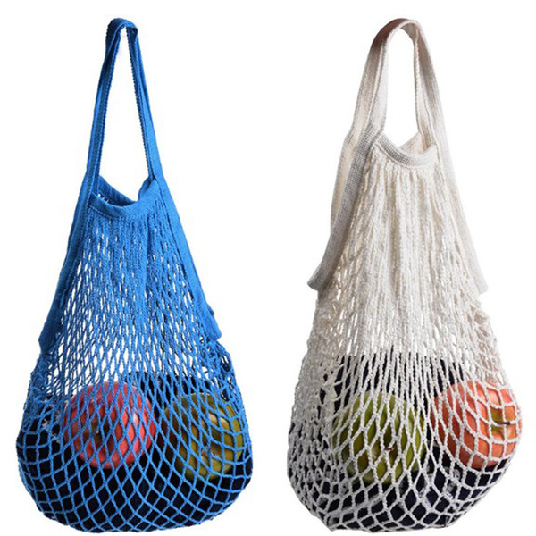 New Fashion Creative Cotton Large-capacity Weaving Supermarket Shopping Mesh Bag Multi-color Multi-function Portable Storage Net Pocket