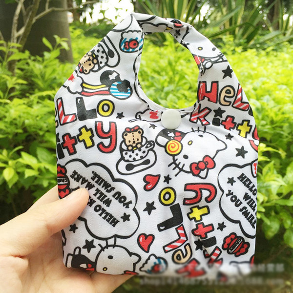 Fashion Casual Foldable Shopping Bag Thin Cute Cartoon Large-capacity Portable Waterproof Environmental Protection Supermarket Hand Bag