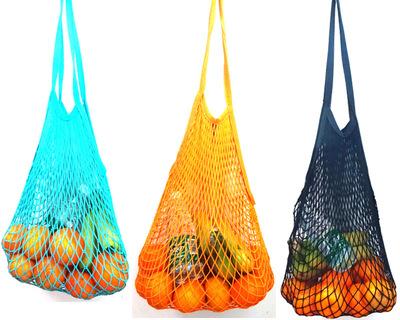 Classic Series Cotton Mesh Bag Large-capacity Weaving Green Dyeing Mesh Bag Shopping Bags Portable Portable Mesh Bags