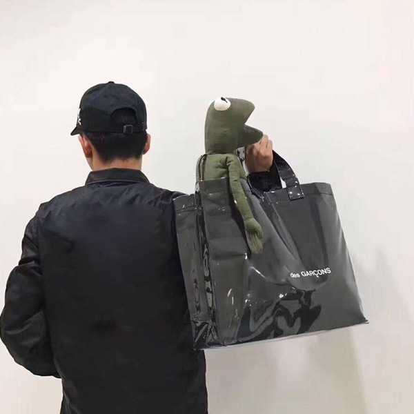 Hot Sales Black Kraft PVC Shopping Bag Womens Mens Couples Tide Fashion High Quality Hip Hop Designers Hip Hop Shoulder Bag TSYSBB054