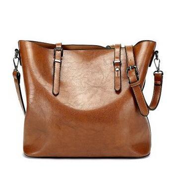 The new 2020 cross-border exclusive supply can provide european-american style oil wax skin bucket bag guangzhou source goods