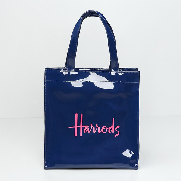 Environmentally friendly PVC large capacity waterproof shopping bag letter lunch bag ladies shoulder