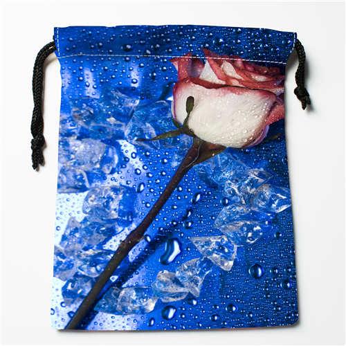 Custom Printing rose-flower (1) Drawstring Shopping Bags Travel Storage Pouch Swim Hiking Toy Bag Unisex Multi Size18-12-05-104