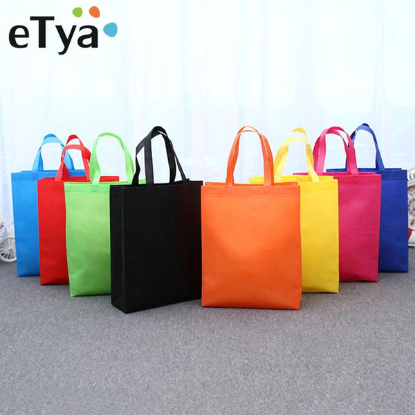 eTya Portable Foldable Shopping Bag Large Women Storage Handbags Shoulder Bag Reusable Tote Pouch Travel Organizer Shopping Bags