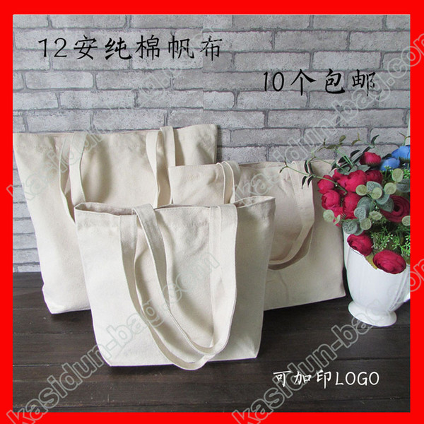 Wholesale- (50pcs/lot) sizeW 28xH38xD10cm DIY painting canvas tote bag blank