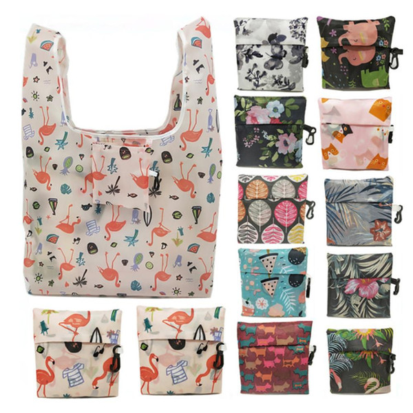 Portable Square Shopping Bag Foldable Fashion Environmental Friendly Reusable Shopper Bags For Indoor Outdoor Supermarket