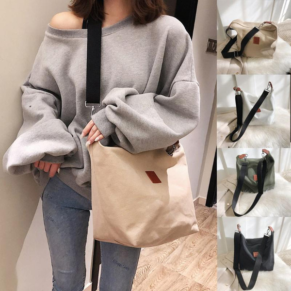 tote bags Women Canvas Bag Female Shoulder Bag Student Wild Large Capacity Messenger sac courses reutilisable 30H