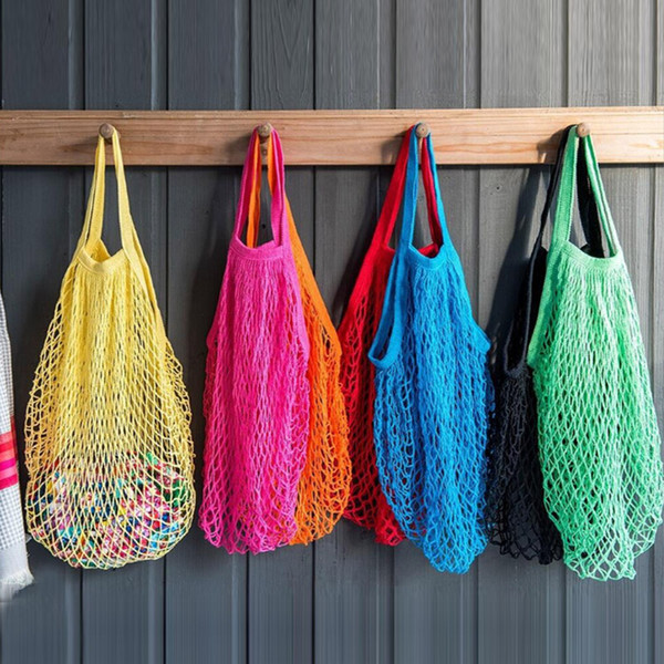 Hot Sale Reusable String Shopping Grocery Bag Shopper Tote Mesh Net Woven Cotton Bag Portable Shopping Bag