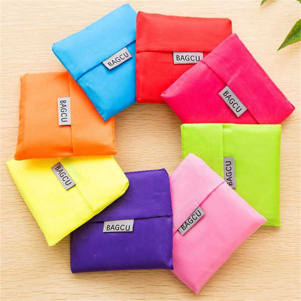 Foldable Eco Reusable Shopping Bags Environmental Pouch Storage Handbag Carrier Bags Folding Tote Gift Packaging Bags