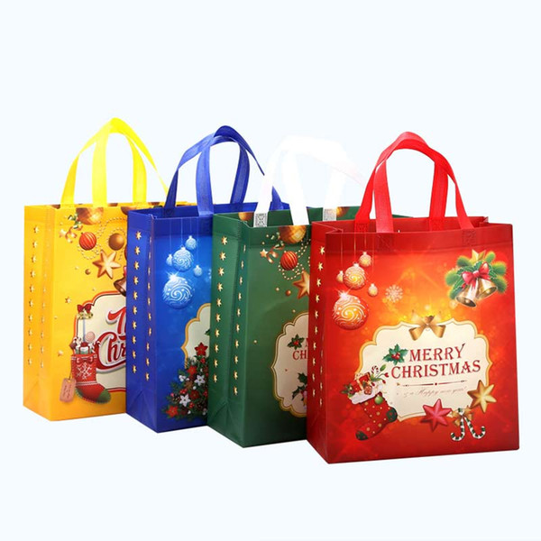 Large capacity shopping bag of christmas 4 colors non woven gift bags high quality cheap price bag wholesale