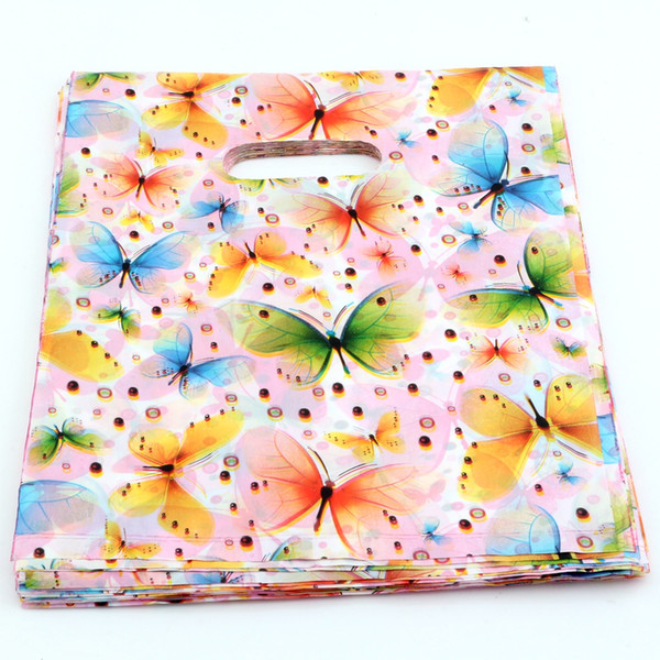 Hot ! Jewelry Pouches .300pcs 20x25cm butterfly Plastic Bags Jewelry Gift Bag