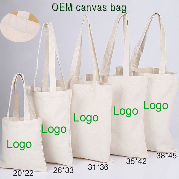 OEM Canvas printable promo publicity bags for promotion, can print customer logo canvas bag recyclable environmental shopping bag gift