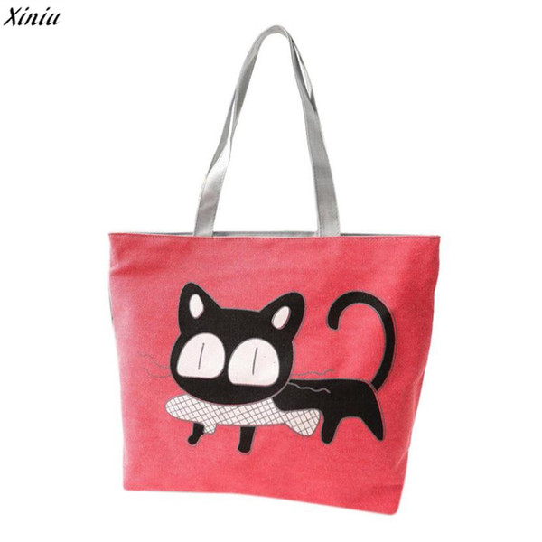 2018 Famous Brand Women bag Fashion Female Cat Ladies Large Shopping Bag Woman Canvas Casual Beach Bags Tote Bolsos