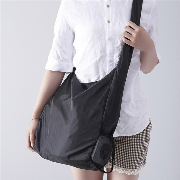 New 3 color square shape foldable nylon shopping bag storage bag eco-reusable shopping bag containing box ST241