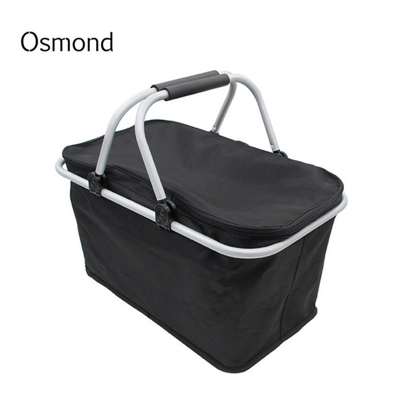 Osmond Black Foldable Shopping Bags Large Supermarket Bag Eco-friendly Reusable Grocery Bags Folding Shopper Totes Trolley Cases