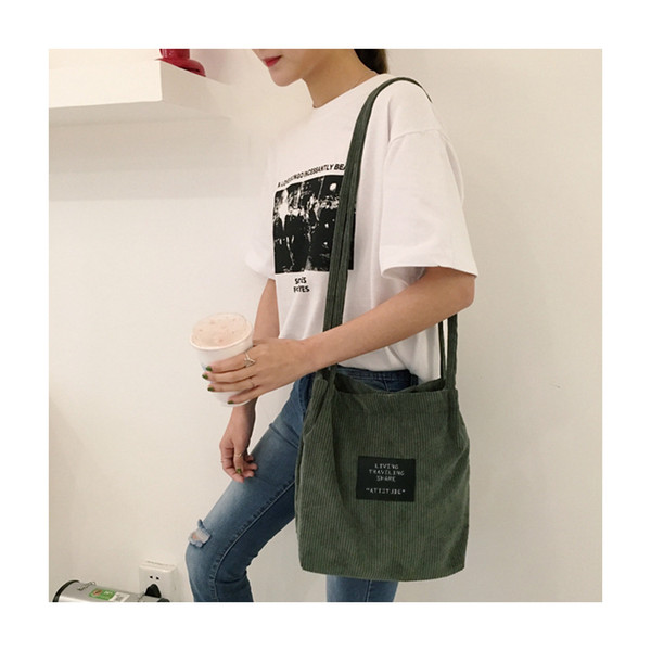 New Ladies Duty Canvas Tote Bag Handmade Cotton household School Travel Women Folding long Shoulder strap Shopping Bags women