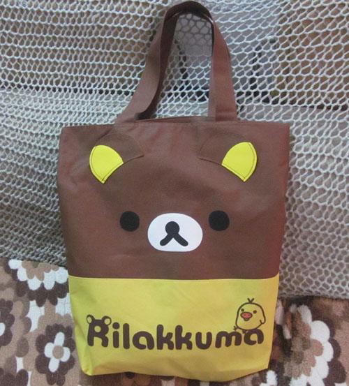 New big size school book bag shouldeNew Anime Rilakkuma Bear travel Shoulder Bag , coffee shopping bag,Manga Cosplay Tasche 44x43cm 219X