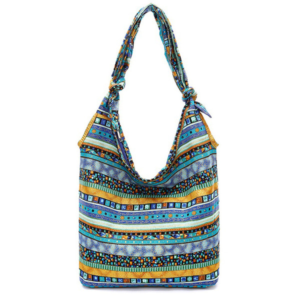 Casual Shoulder Bags Floral Printing Cotton Reusable Shopper Bag Women Grocery Bolsas De Tela Canvas Crossbody Torba Na Zakupy