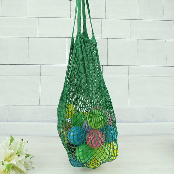 Fashion String Shopping Fruit Vegetables Grocery Bag Shopper Tote Mesh Net Woven Cotton Shoulder Bag Hand Totes Shopping Bag
