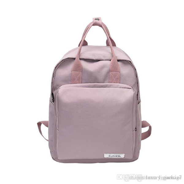 New ins super fire student bag multi-function large capacity solid color backpack light leisure travel bag