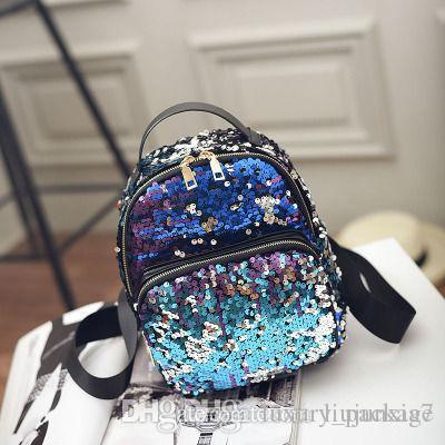 New women's bag sequin shoulder bag Korean fashion ladies backpack wholesale generation trend shoulder bag