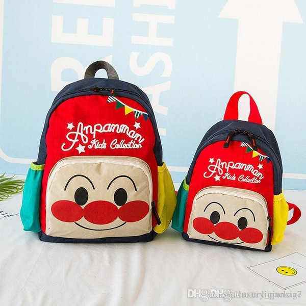 Kindergarten backpack Korean cartoon children's backpack travel cute bread Superman parent-child schoolbag