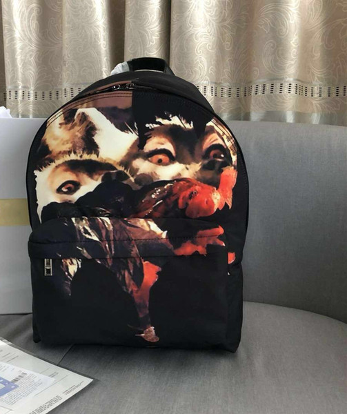 High-end customized quality unisex backpack brand designer backpack front printing decorative waterproof fabric large capacity travel prefer