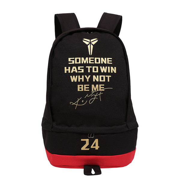 Designer Backpack Hot Luxury Designer Backpacks Men Women Fashion Tide Oxford Mens Backpack Zipper Kobe 24 Print Basketball Training Bag