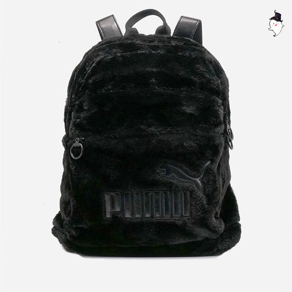 2019 Brand New designer backpack Women Faux Fur Backpacks School Bags For Teenagers Mini Soft Plush Shoulder Bags Velvet Bag leisure style