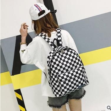 2019 new Black and white check original sufeng backpack 2018 new Korean label tartan retro fashion bag luxury designer backpacks women841