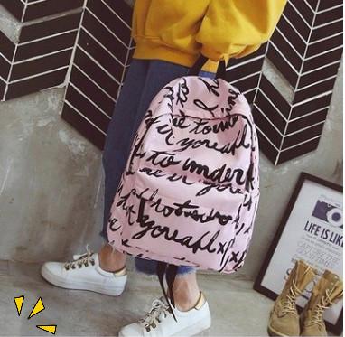 Fashion designer Backpacks women's new Korean ulzzang personality graffiti fashion backpack harajuku trend casual all-purpose satchel2019