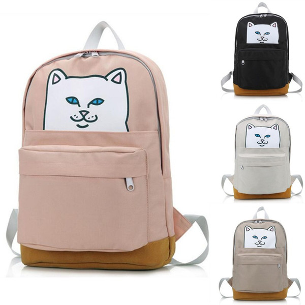 Brand New Nermal Mens Womens Designer Bags Cat In The Pocket Backpack Middle Finger Cats Backpacks 5 Colour