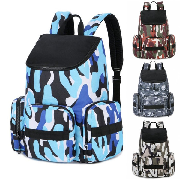 New Camouflage Basketball Backpack Fashion Brand Mens Womens Designer Bags Students Sport Outdoor Bags 4 Colour