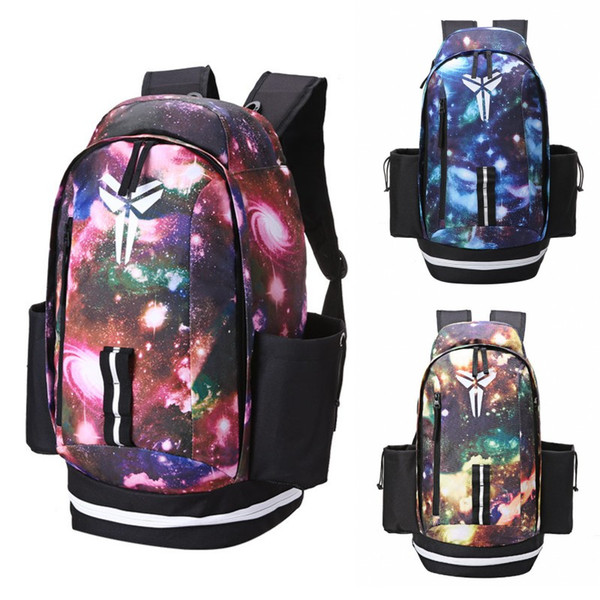 New Kobe Backpack Fashion Brand Mens Womens Designer Bags Universe Starry Sky Backpack Students Bags 3 Colour